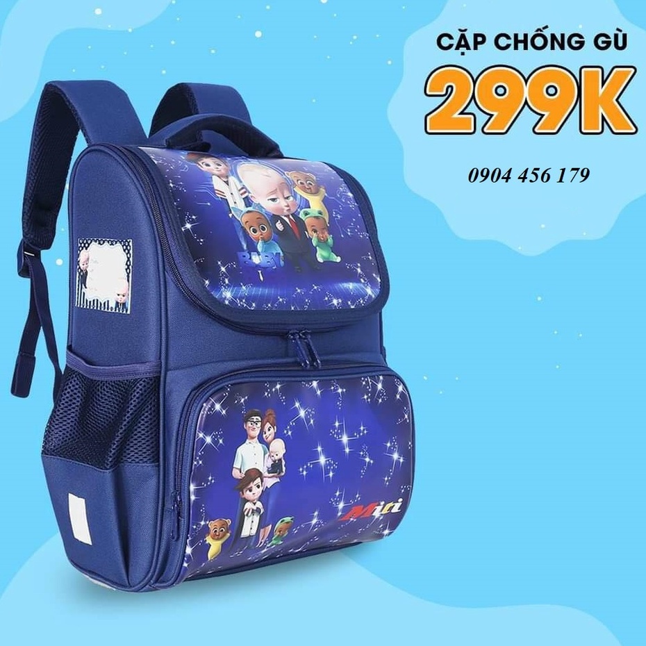 Cặp Học Sinh Chống Gù Lưng MITI cho bé trai - Mẫu mới siêu nhẹ, siêu hot.