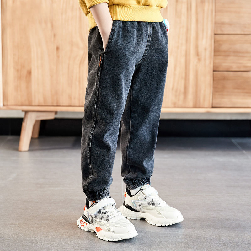 Quần Jeans Dài Dáng Rộng Thời Trang Cho Bé Trai