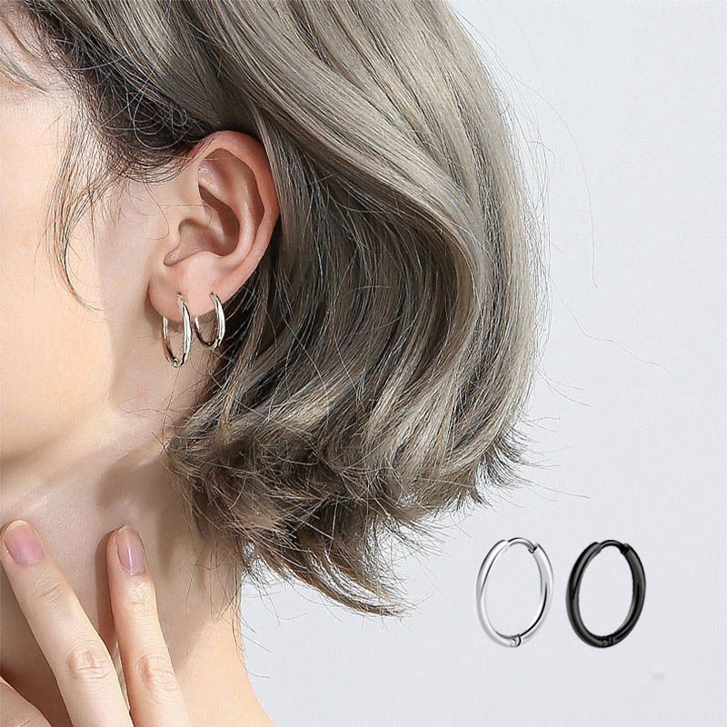 Bông tai làm từ thép titan phong cách hiphop cá tính