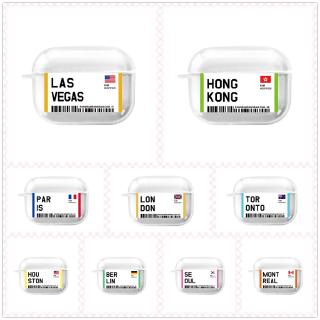 3 Vỏ Bảo Vệ Hộp Sạc Tai Nghe Airpods pro gen2 Trong Suốt Họa Tiết Vé Du Hành Có Móc Treo Chống Rơi