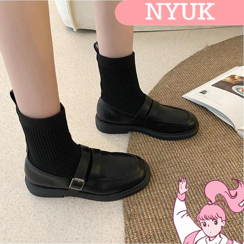 【Giao hàng 24H】 NYUK Socks boots are thin knit elastic stockings