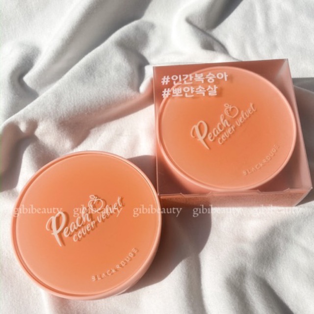 Phấn nước Cushion đào Blackrouge peach cover velvet | BigBuy360 - bigbuy360.vn
