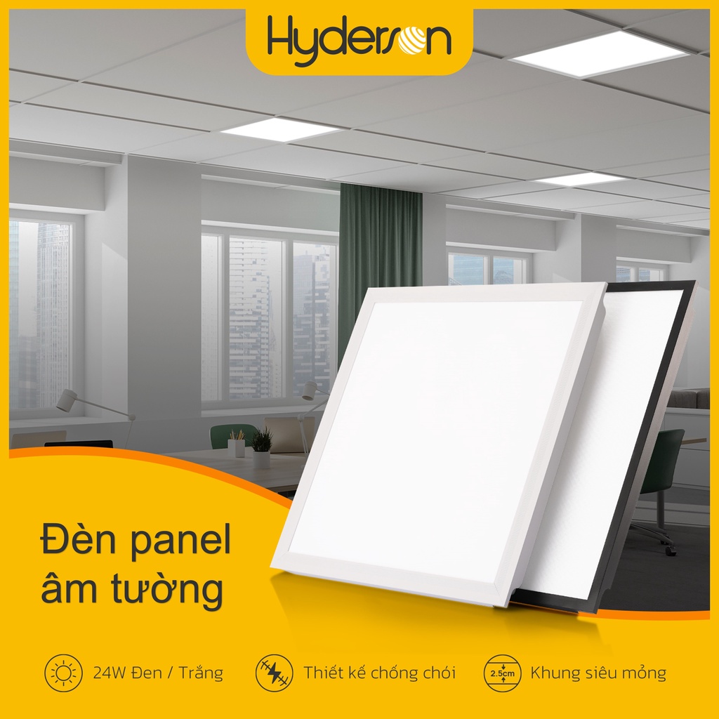 Hyderson Tấm Đèn âm trần LED 24W 300x300 Đèn trần siêu mỏng vuông cho phòng học tại nhà văn phòng cửa hàng