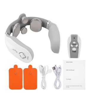 Thiết bị mát xa cổ chạy điện 4D CkeyiN tỏa nhiệt nóng 42 độ C kèm miếng dán xung điện tiện dụng
