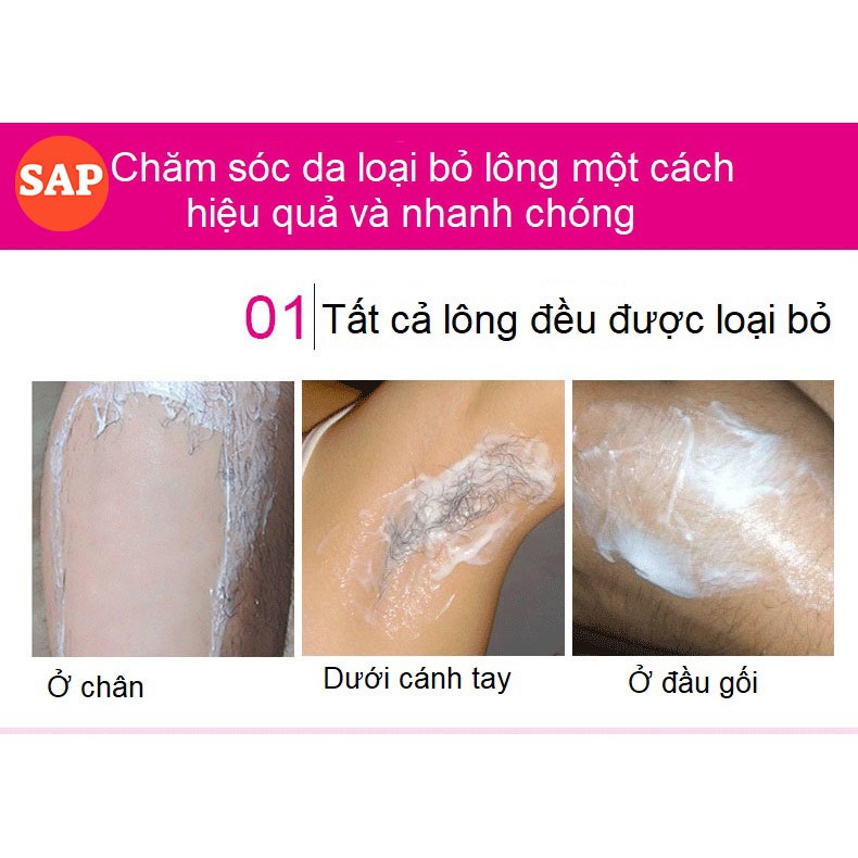 Kem tẩy lông Hair Removing Tẩy Hết Các Loại Lông, Tẩy Lông Chân, Wax Lông Nách, Chân, Bikini Mà Không Đau Rát