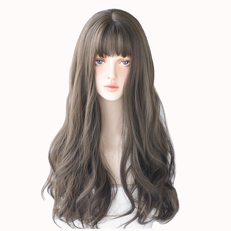 Tóc Giả Nguyên Đầu Xoăn Dài Phong Cách Hàn Quốc Siêu Đẹp