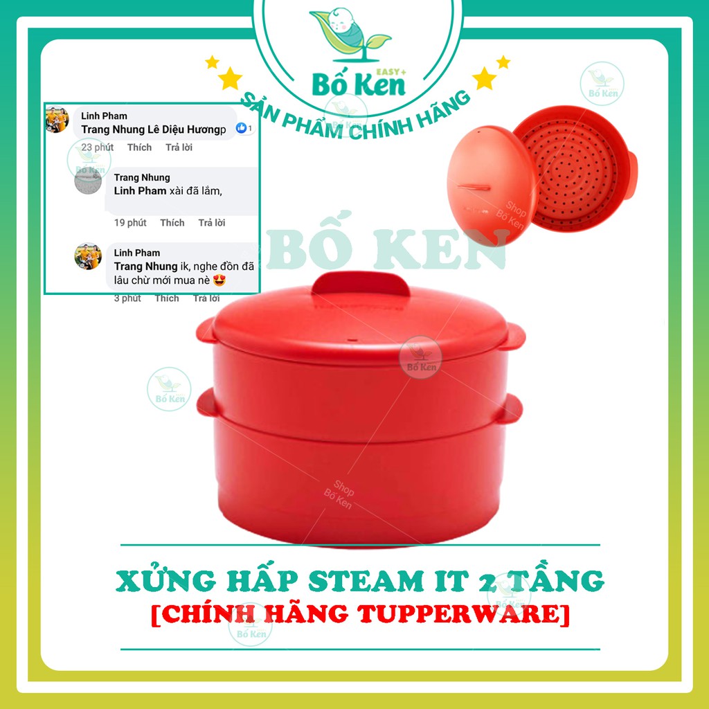 Shop Bố Ken Xửng Hấp Steam It 2 Tầng [ CHÍNH HÃNG TUPPERWARE]