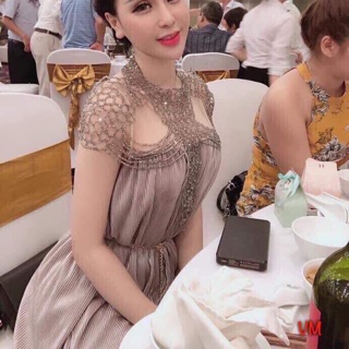 Váy xuông vai đá cao cấp