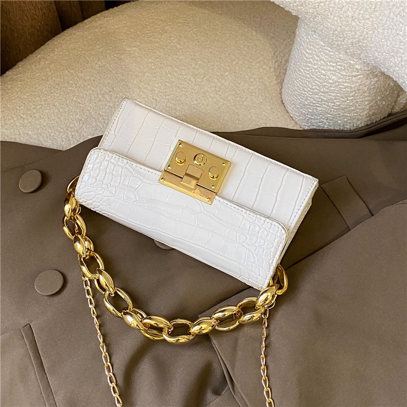 IELGY Túi Đeo Vai Hình Vuông Cỡ Nhỏ Phối Dây Xích Thời Trang Cho Nữ