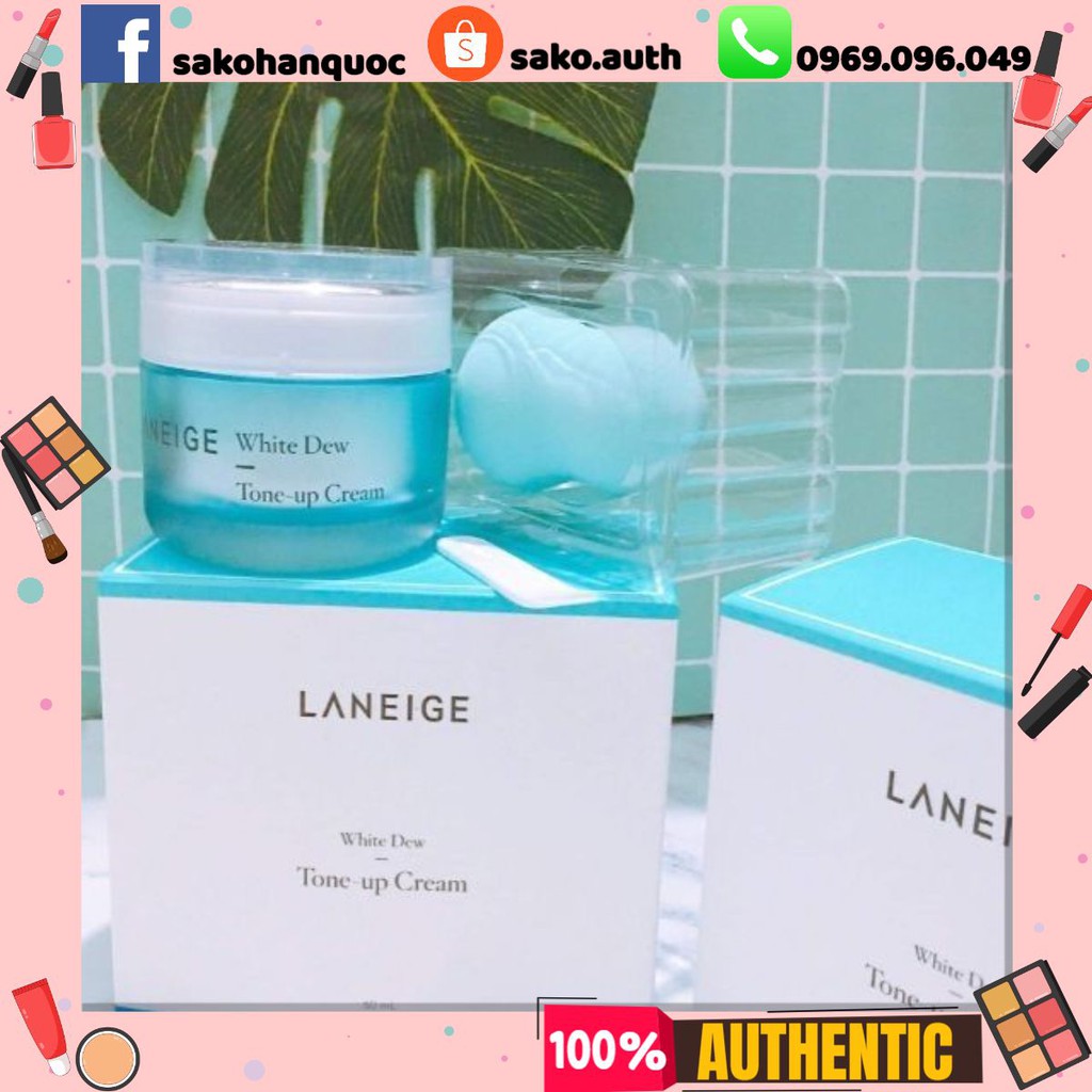 Kem Dưỡng Trắng Da Nâng Tone Laneige White Dew Tone Up Cream