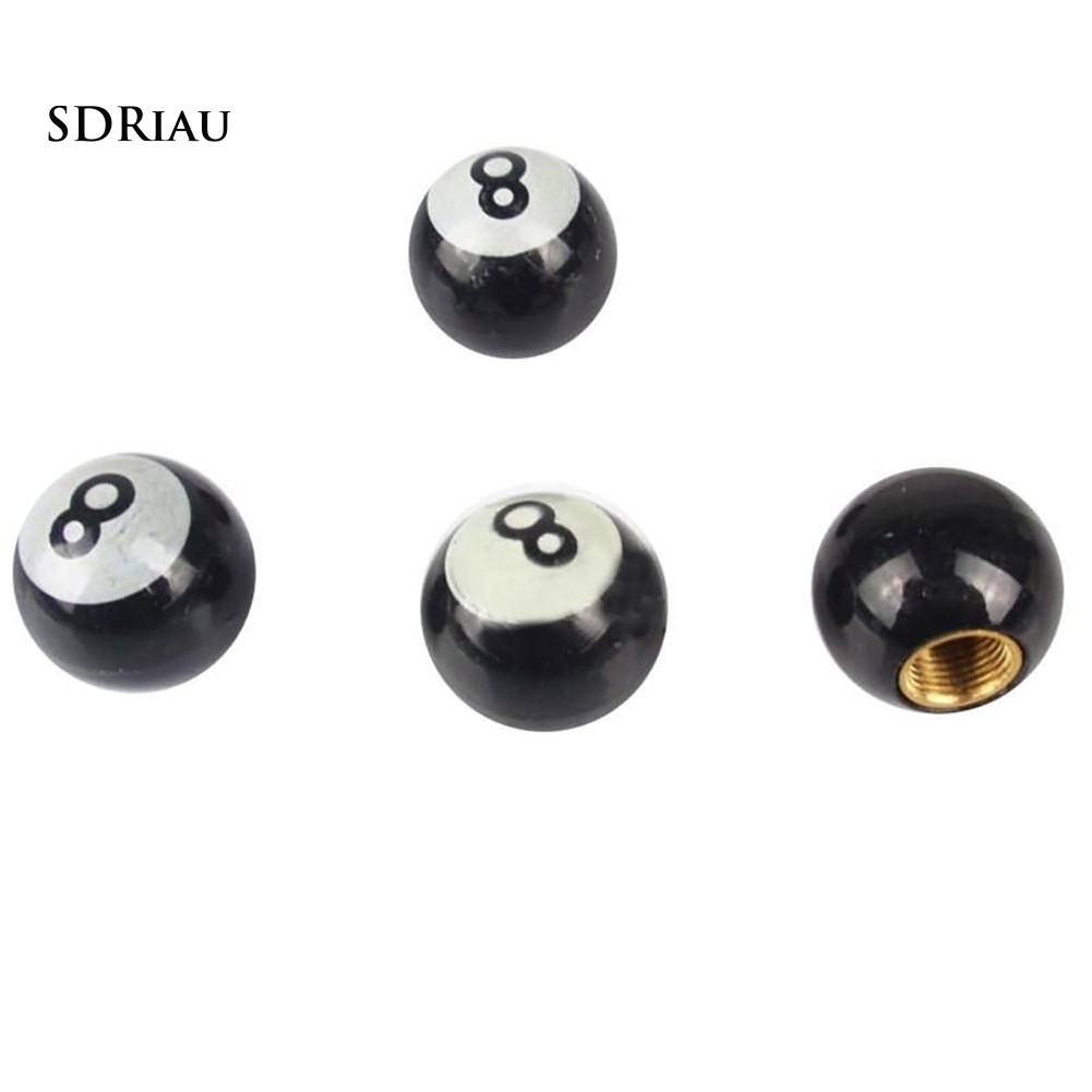 Set 4 nắp van lốp xe máy in hình số 8 chuyên dụng