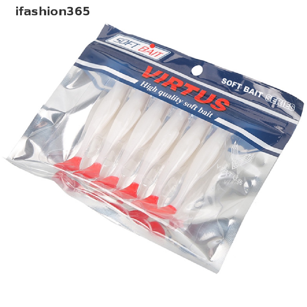 6 mồi câu bằng cao su TPR silicone mềm 8 cm kiểu bơi như thật VN