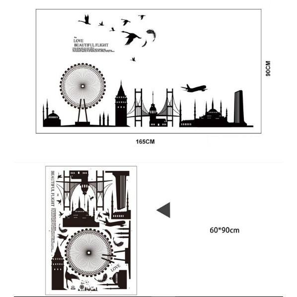 Decal trang trí tường - Khu Vui Chơi giải Trí Đen