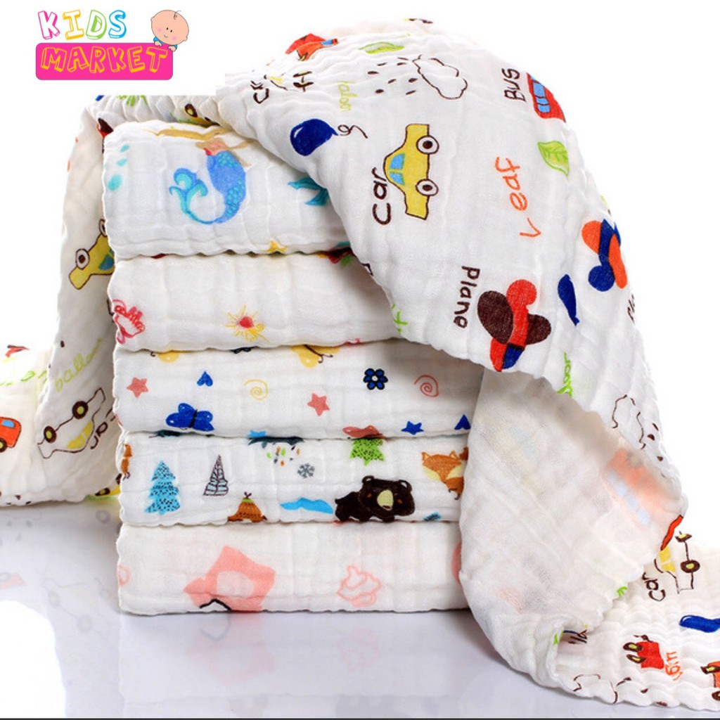 Khăn tắm xô nhăn 6 lớp xuất Nhật kích thước 110x110cm