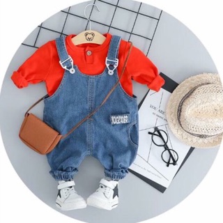 Sét yếm jean cho bé 7-16kg