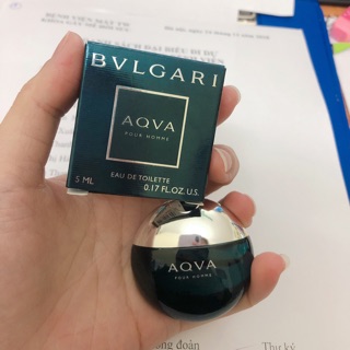 Nước hoa mini BVL aqua pour homme