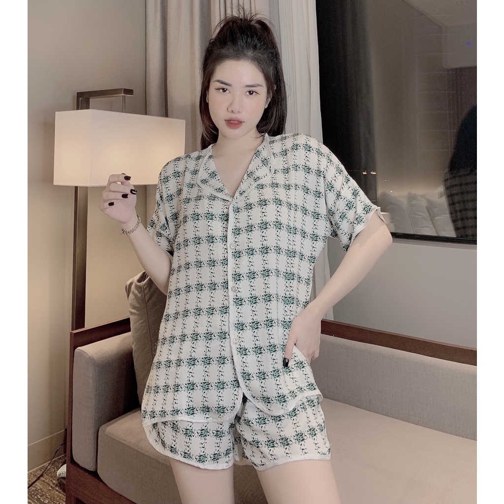 Bộ Lụa Pijama Cánh Dơi Quần Sooc Vải Lụa Mango Cao Cấp Loại 1, Kiểu Dáng Trẻ Trung Bộ Đùi Cộc Tay- 𝑴𝑰𝑵𝑺𝑯𝑶𝑷 | BigBuy360 - bigbuy360.vn