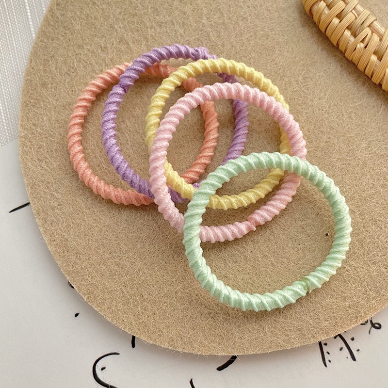 Dây buộc tóc màu sắc ngọt ngào đơn giản thời trang dành cho bé gái