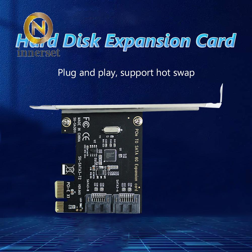 ✡ Game Component 2 Port SATA PCIe Card PCI Express to SATA 3.0 Expansion Controller Adapter