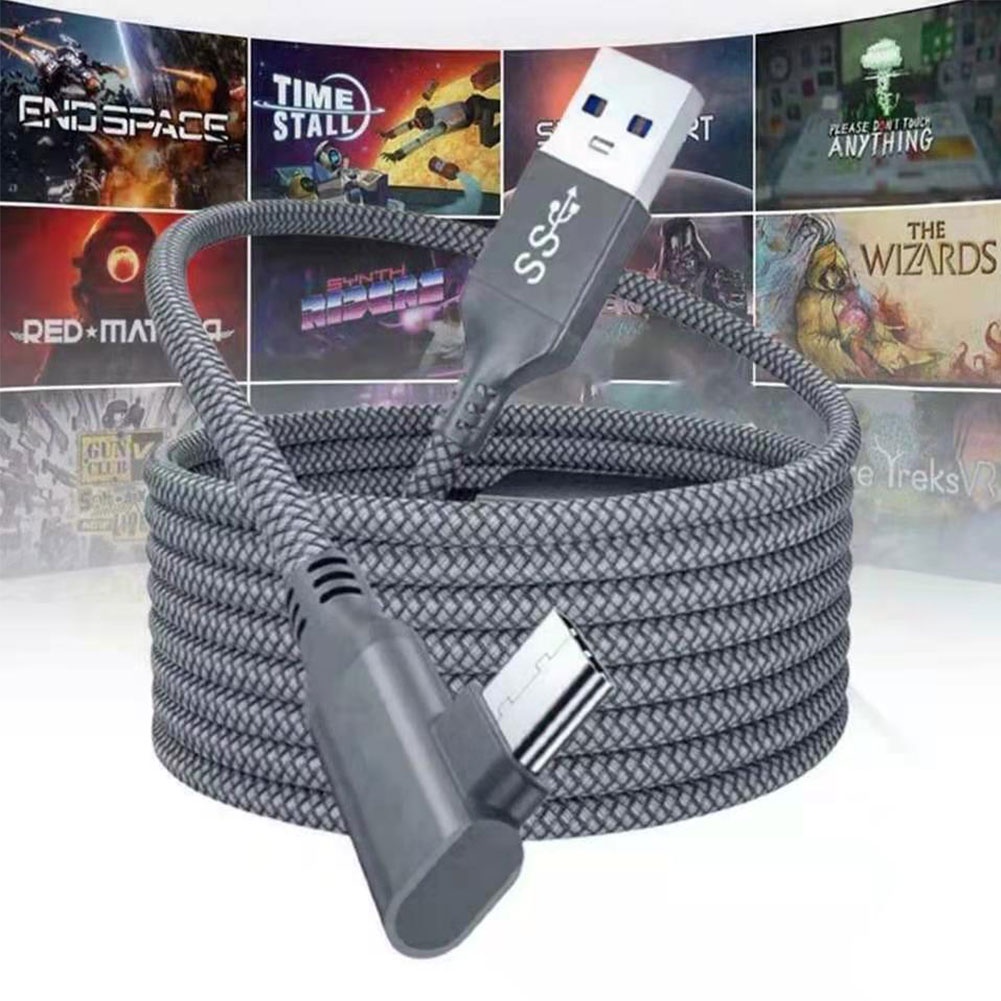 Đối với Oculus Quest 2 Cáp liên kết 5M USB 3.0 Cáp sạc nhanh để truyền dữ liệu VR Quest2 Sạc nhanh Tai nghe VR