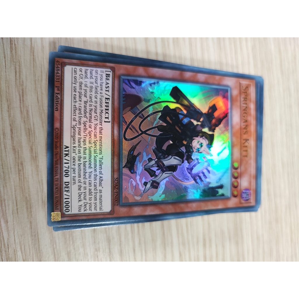 1 lá thẻ bài Springans Kitt - SDAZ-EN002 - Ultra Rare 1st Edition
