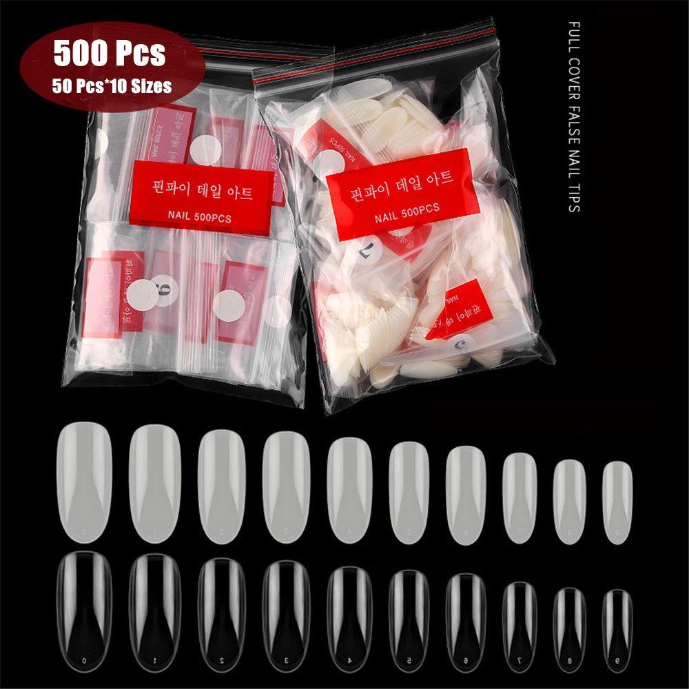 HS Bộ 500 Móng Tay Giả Hình Oval