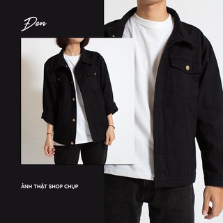 ⚡️Cao Cấp⚡️ Áo Khoác KAKI Nam Đen Trơn (có ảnh thật) Unisex KK011 jean kaki - QSTORE