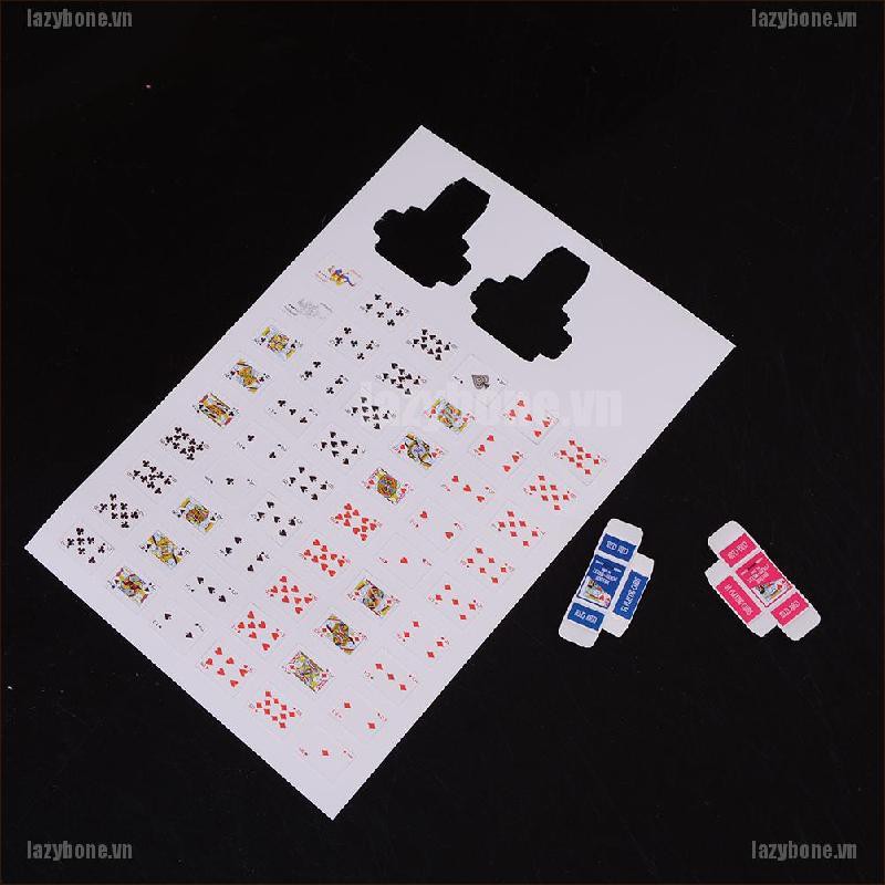 Bộ Thẻ Bài mini Độc Đáo Dễ Thương Tỉ Lệ 1: 12
