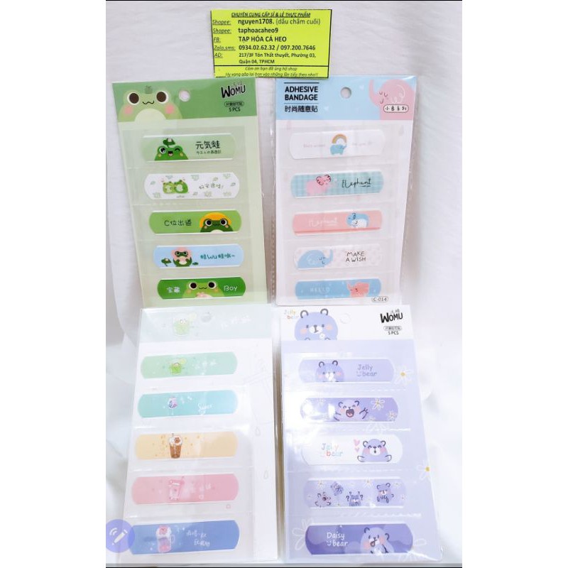 Băng keo cá nhân hình (1 vỉ 5 miếng)