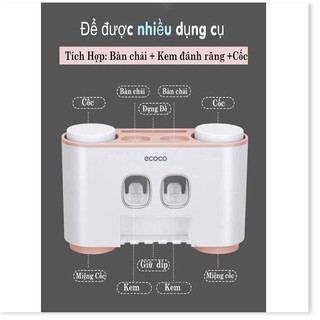 Bộ nhả kem đánh răng Ecoco cao cấp kèm 4 cốc