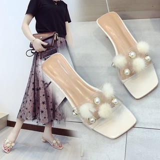 dép nữ lông bóng tinh tế