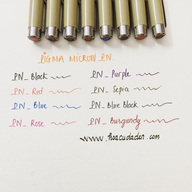 [DA ĐEN] Bút line màu Micron Sakura Pigma Size PN