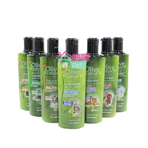 Sữa tắm Olive dưỡng lông cho chó mèo chai 450ml