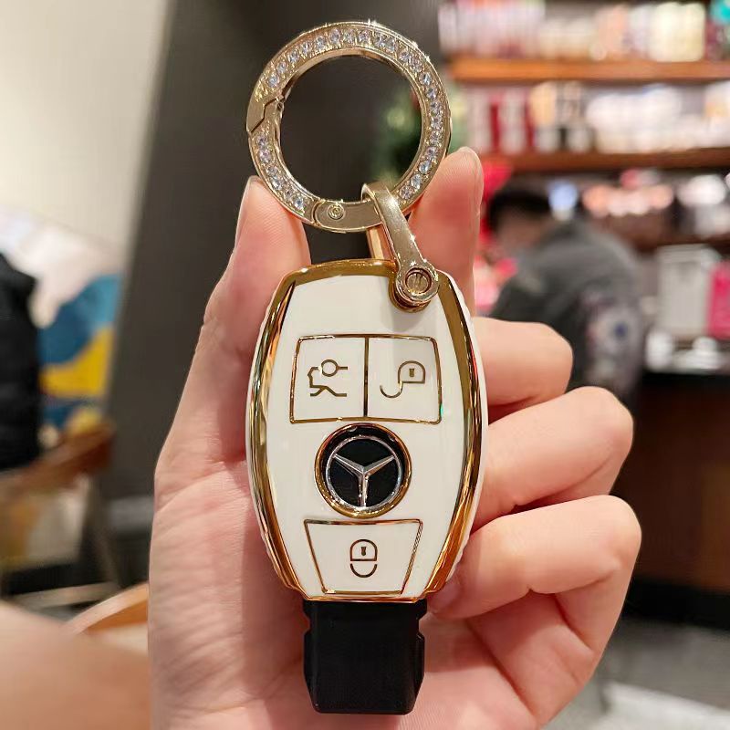 Vỏ Bọc Chìa Khóa Xe Hơi Mercedes Benz CLA GLA GLK AMG GLC C C200 B200 S C E Class W213 Bằng TPU Mềm