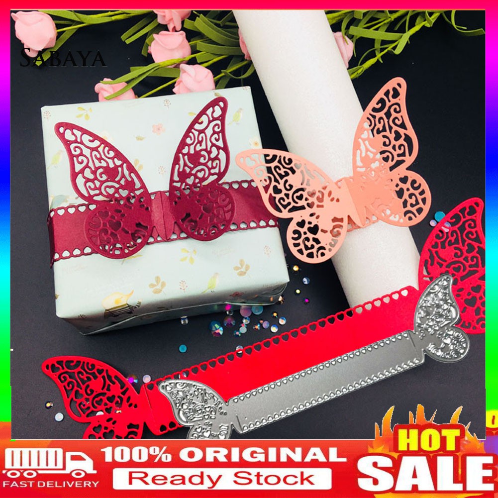 Khuôn Cắt Giấy Kim Loại Hình Bươm Bướm Xinh Xắn