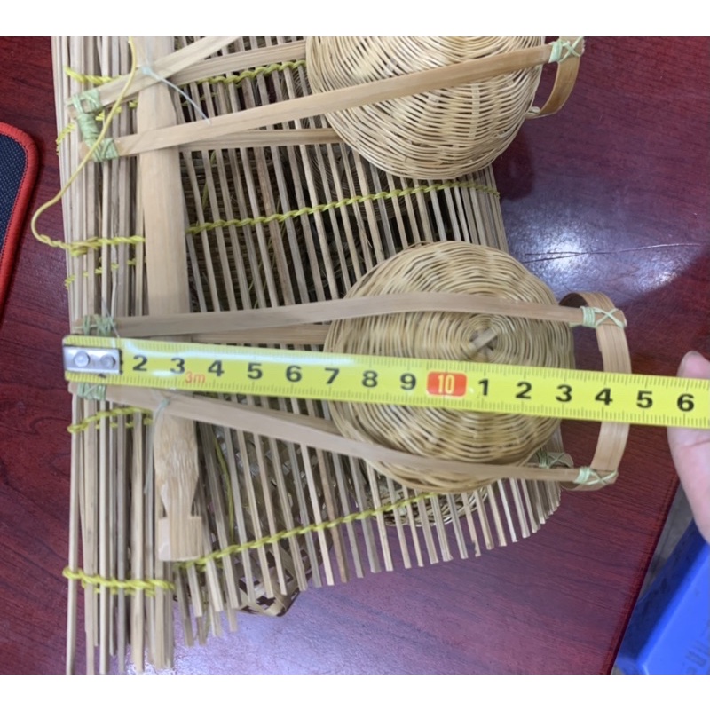 Set Đồ Trang Trí Mini 12 Món Mây Tre Đan Đậm Chất Dân Gian