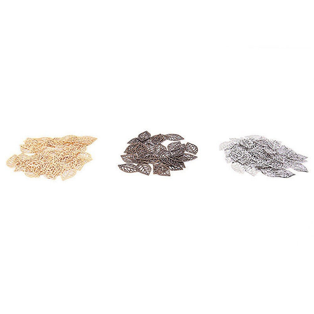 ★★★ Set 50 Tấm Kim Loại Hình Chiếc Lá Nhiều Màu Sắc