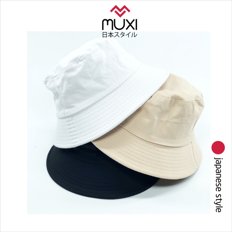 Mũ bucket vành tròn nam nữ trơn form rộng phong cách unisex