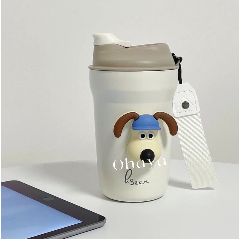 Miếng Dán Trang Trí Cốc Nước Giữ Nhiệt Họa Tiết Hoạt Hình Cún 3D Dễ Thương