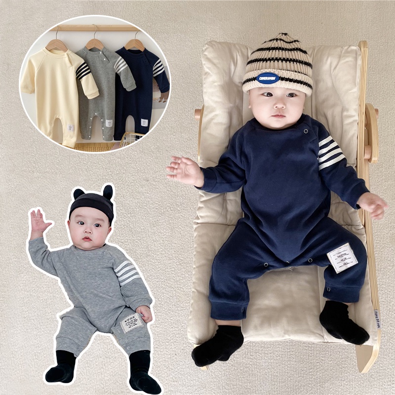 Áo Liền Quần Tay Dài Dành Cho Trẻ Em Sơ Sinh Từ 0-2 Tuổi