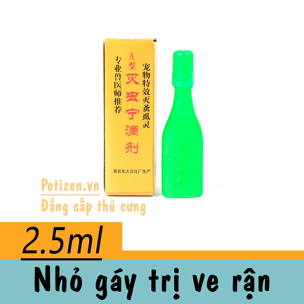 [2.4ml] Nhỏ gáy trị ve rận Chó Mèo 10kg