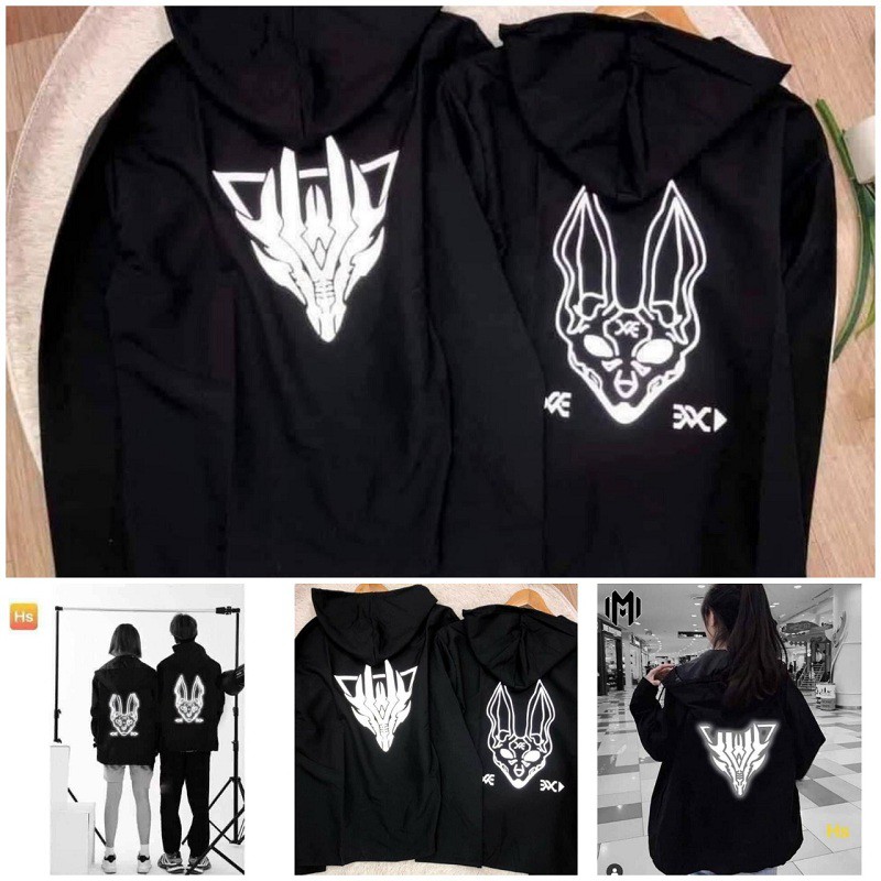 Áo Khoác Dù Phản Quang Nam Nữ Siêu Ngầu💖FREESHIP RẺ ĐẸP💖Áo Gió Khoác Chống Nắng Màu Đen Couple Mặc Unisex Jacket