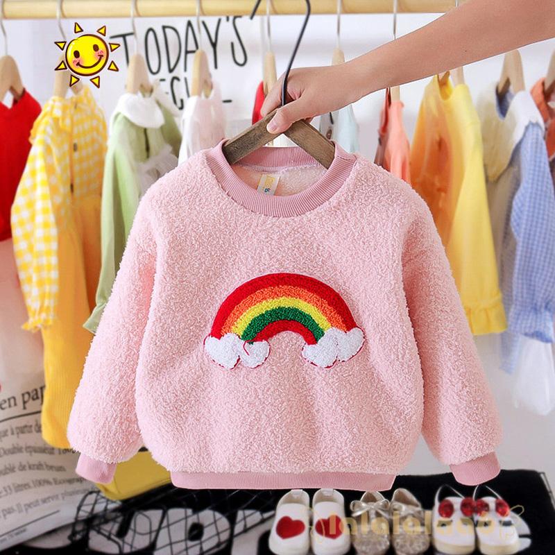 Áo sweater cổ tròn dài tay hình hoạt hình xinh xắn cho nữ