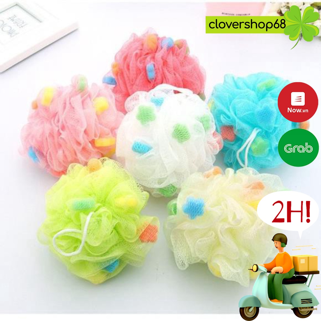 Bông tắm cao cấp lưới tròn tạo bọt 🍀 Clovershop68 🍀