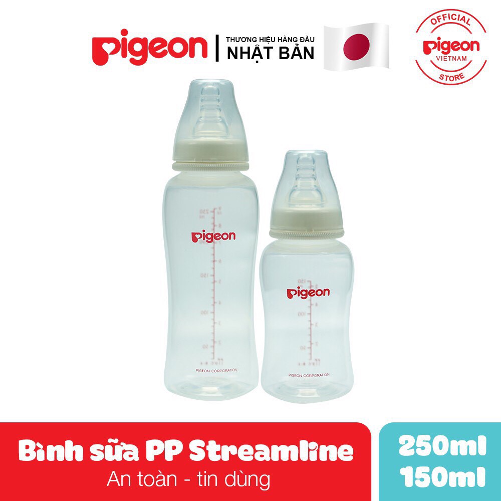 Bình Sữa Pigeon Streamline150ml - 250ml