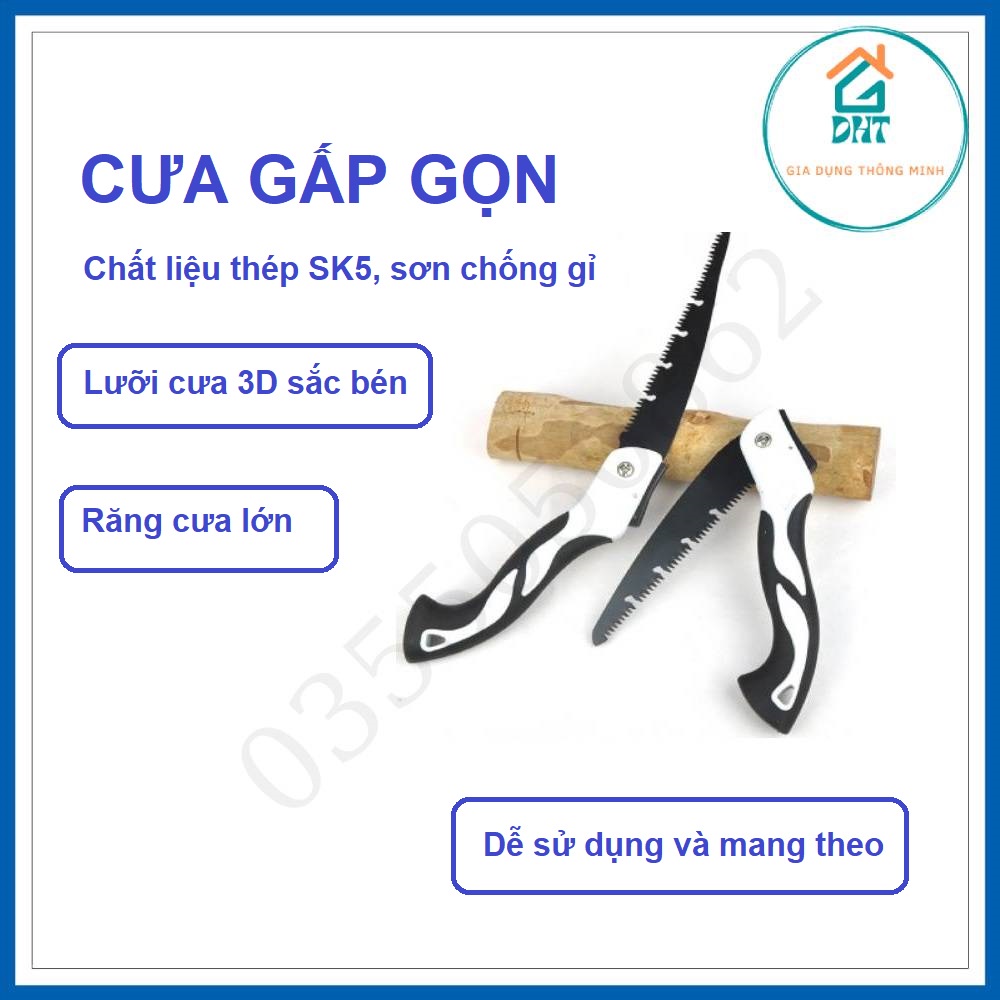 Cưa cầm tay gấp gọn cưa dễ dàng, tiện lợi để mang theo