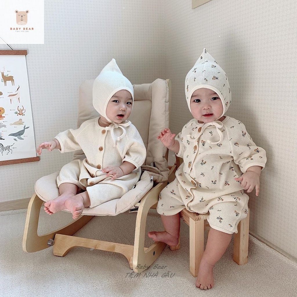 (NHIỀU MẪU) Set body cao cấp len Hàn Quốc chất cực đẹp tặng kèm mũ cho bé 4-15kg