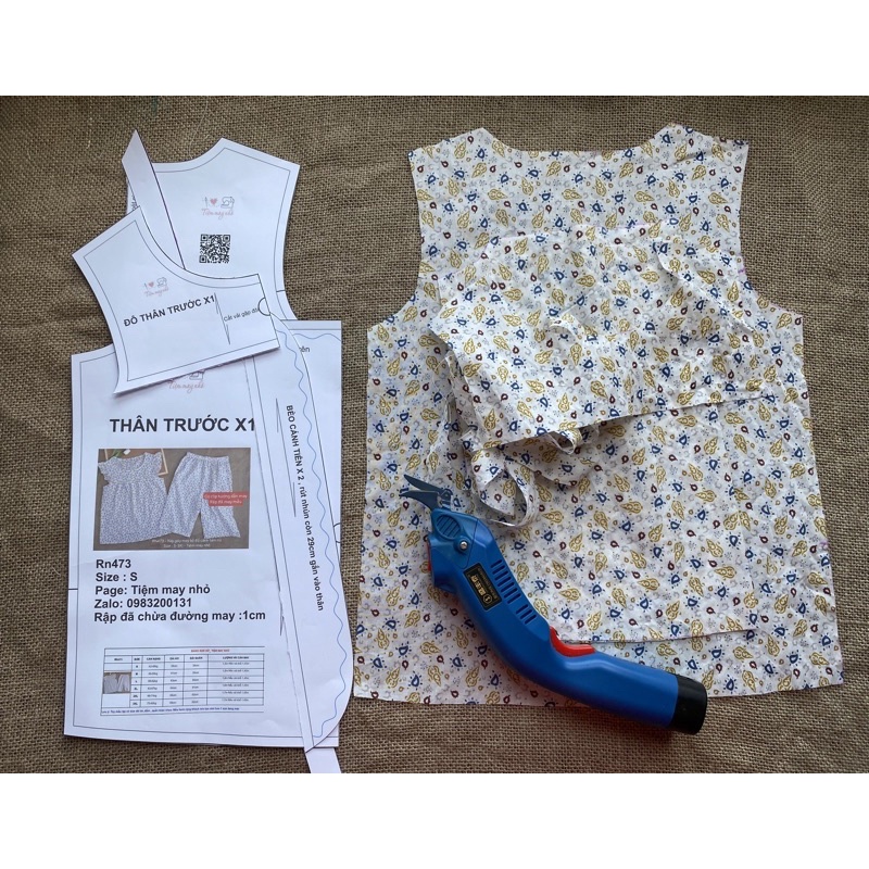 RN473_Rập giấy may bộ đồ cánh tiên nữ