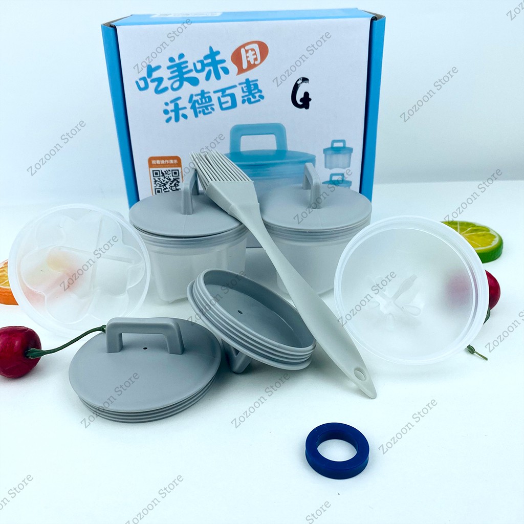 Khuôn làm bánh cho bé, khuôn hấp trứng tạo hình đáng yêu bộ set 4 khuôn hàng loại 1 - Zozoon Store