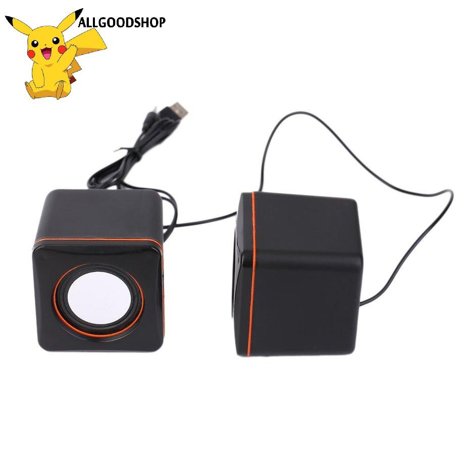 Loa nghe nhạc MP3 Mini có dây cổng USB hình vuông tiện dụng